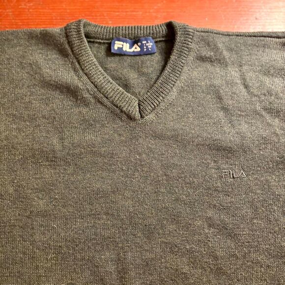 Vtg. Fila Men's Green Wool Sweater - Picture 4 of 5